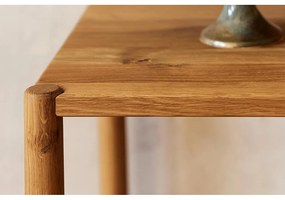 Етажерка за книги от дъбова дървесина в естествен цвят 115x86 cm Pola - The Beds