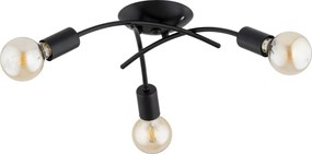 Плафонен полилей TORIZO 3xE27/15W/230V, черен