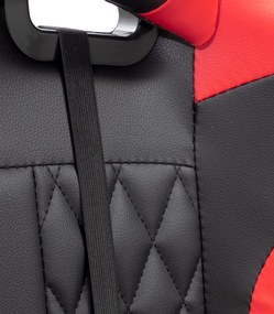 Масажен стол за игра с поставка за крака - червен