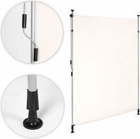 Свободностояща тента за балкон, параван за тераса с дръжка - бежова