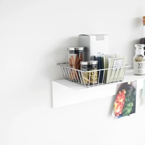 Бял метален стенен рафт 50 cm – YAMAZAKI