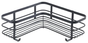 Черен стенен ъглов рафт за баня Origin - Metaltex