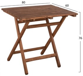 Маса Лимнос 60x80 - HM5651.01 цвят орех