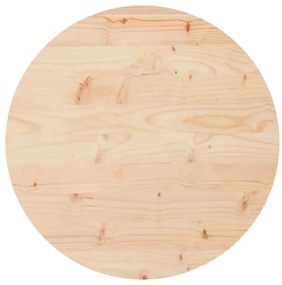 833661 vidaXL Плот за маса, кръгъл, Ø50x3 см, бор масив