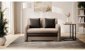 Светлокафяв кадифен сгъваем диван 130 cm Ario – ELTAP