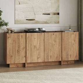Скрин от декор от бор с отвор за кабели в естествен цвят 180x80x45 cm Dorma – Kalune Design