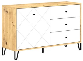 Комод SULA дъб артизан/бял