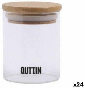Прозрачен Стъклен Буркан Quttin    6,5 x 9 cm Силикон 200 ml (24 броя)