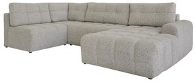 Светлокафяв разтегателен модулен ъглов диван с място за съхранение (ляв ъгъл) Lulu – Miuform