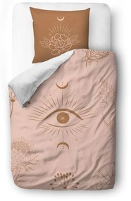 Розово и кафяво памучно спално бельо от сатен , 140 x 200 cm Boho Dream - Butter Kings