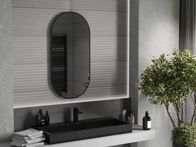 Mexen Loft овално огледало за баня 100 x 50 см, черна рамка - 9851-100-050-000-70