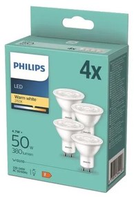 К-кт 4бр. LED крушки Philips GU10/4,7W/230V 2700K