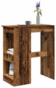854344 vidaXL Бар маса с рафтове, 90x47,5x103,5 см, инженерно дърво