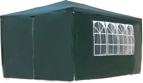 Градинска беседка, парти шатра 3 x 4 м със стени и прозорци Сив