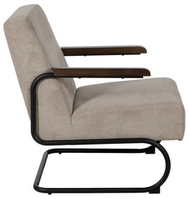 Кафяво-сиво шенилово кресло Industra – Ixia