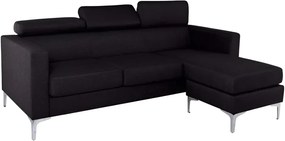 Ъглов диван Lutton-черен