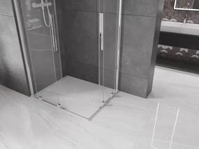 Mexen Velar Душ кабина Duo с плъзгащи се врати 90 x 80 см, прозрачна, хром
