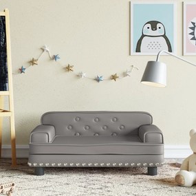 3196303 vidaXL Детски диван сив 70x45x30 см изкуствена кожа
