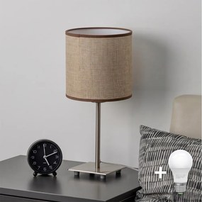 Brilagi - LED настолна лампа NUBILA 1xE27/60W/230V кафява