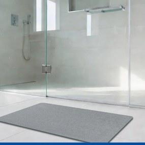 Сив килим за баня от диатомична глина 50x80 cm Simi – Wenko