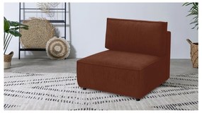 Модул за диван от велур в тухлен цвят, централна част Nihad modular - Bobochic Paris