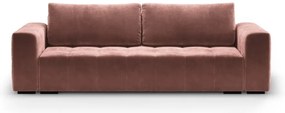 Розов кадифен разтегателен диван Luca - Milo Casa
