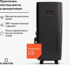 Klarstein DryFy Connect 60 Smart, обезвлажнител, WiFi, компресия, 60l/24h, 45-55 m²
