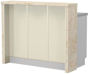 Островна кухненска пейка Modena-Length: 120 cm.-Beige-Latino Marble