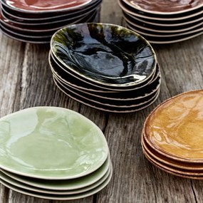 Светлозелена десертна чиния от фаянс , ⌀ 16 cm Riviera - Costa Nova