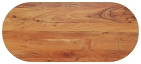 370093 vidaXL Плот за маса, 90x40x3,8 см, овален, масивна акация