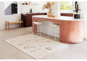 Бежов ръчно изработен памучен килим подходящ за пране 170x240 cm Kaarol Earth – Lorena Canals