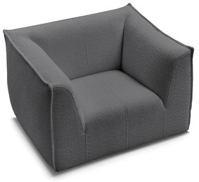 Тъмносиво кресло от прежда с примки от букле Giorgia – Bobochic Paris