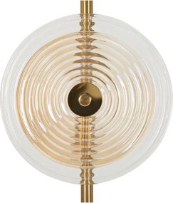 Подова лампа в златист цвят със стъклен абажур (височина 170 cm) Venice – Mauro Ferretti