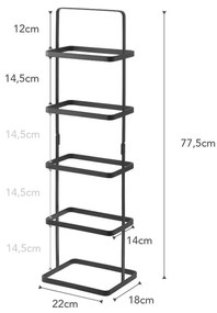 Черен метален стелаж за обувки Tower Shoe Rack – YAMAZAKI