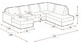 Зелен ъглов диван (десен ъгъл/"U" форма) Hero – Scandic