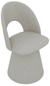 Светлосив тапициран трапезен стол Kalo – Makamii