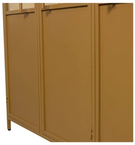 Метална витрина в цвят горчица 140x200x44 cm Exhibit – WOOOD