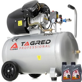 Маслен компресор 3500W 100L 230V 2 бутала, сепаратор, 2 x масло TA361
