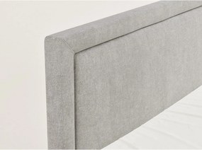 Сиво-бежово боксспринг легло 160x200 cm с място за съхранение Fresco – Maison de Rêve