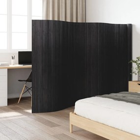 377008 vidaXL Преграда за стая, сив, ширина 600 см, височина 165 см, бамбук