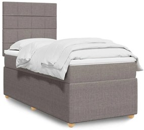 3294243 vidaXL Боксспринг легло с матрак, таупе, 90x200 см, плат