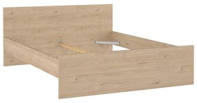 Двойно легло от дъбов декор без ламелно дъно в естествен цвят 180x200 cm Naia – Tvilum