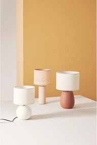 Теракотена керамична настолна лампа с текстилен абажур (височина 41,5 cm) Irvin – Yes Everyday