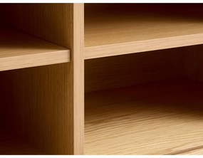 Масичка за телевизор с дъбов декор в естествен цвят 56x180 cm Nola - Unique Furniture