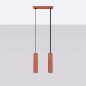 Висящо осветително тяло в тухлен цвят Gleam – Sollux