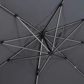 Градински чадър със странична стойка Hesperide Equador, Анодизиран,4x3 m - Сиво/Маслина