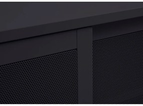 Черна метална маса за телевизор 160x55x45 cm Veep – Unique Furniture