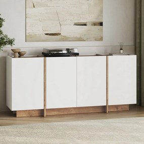 Бял скрин от декор от бор с отвор за кабели 180x80x45 cm Dorma – Kalune Design
