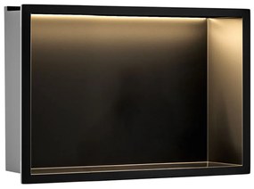 ВГРАДЕНА БАНЯ ПОЛИЧКА LED 30x45 black