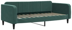 354088 vidaXL Кушетка, тъмнозелена, 90x200 см, кадифе